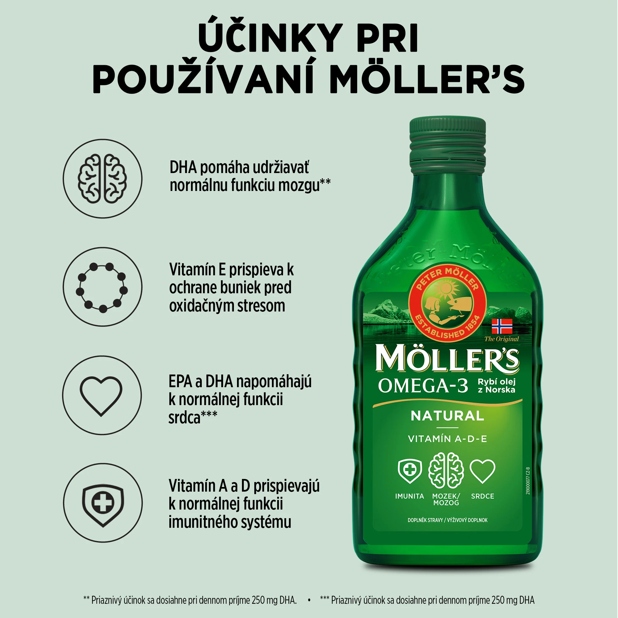 CLO_Natural_250ml_benefits_SK Siln&aacute; imunita, pevn&eacute; kosti a lep&scaron;ia pam&auml;ť