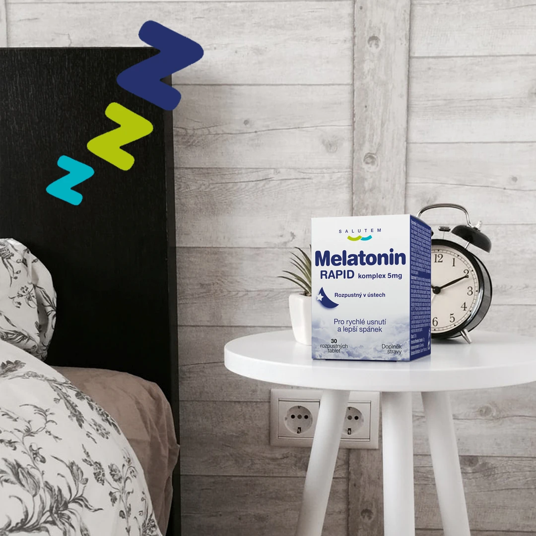 Melatonin_ložnice Melaton&iacute;n Rapid komplex 5mg, 30 odt tbl.
