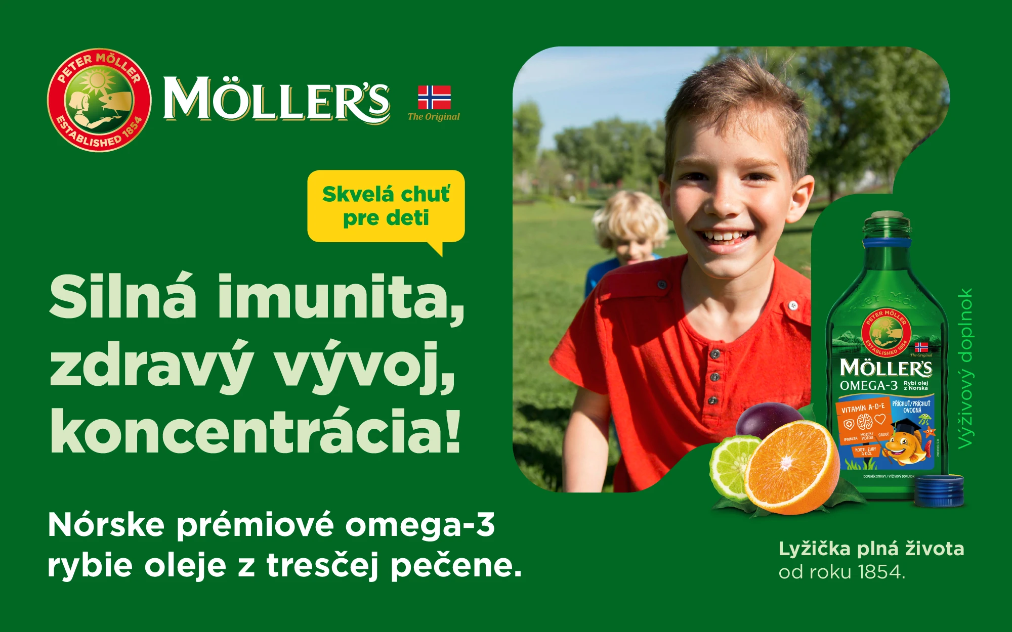 Mollers_480x300_3_deti_clear_SK Siln&aacute; imunita, pevn&eacute; kosti a lep&scaron;ia pam&auml;ť